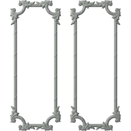 Ekena Millwork 28-in. W x 72-in. H Tirana Panel Moulding Kit Double Panel PMLKTI28X72B